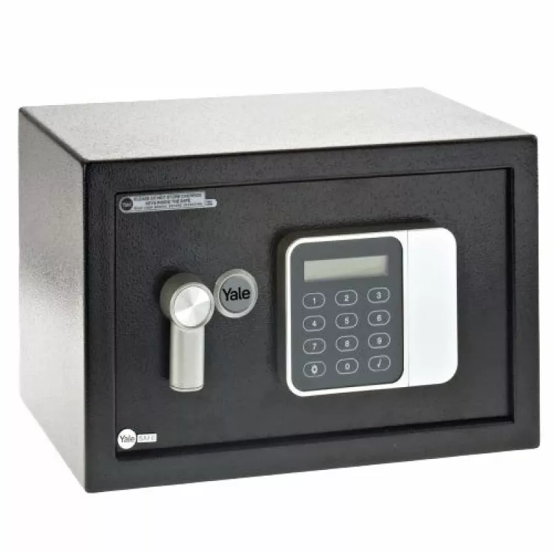 Sejf wolnostojący Yale YSG/200/DB2 — stalowy, z zamkiem szyfrowym, 8,6 L, 310×200×200 mm, czarny