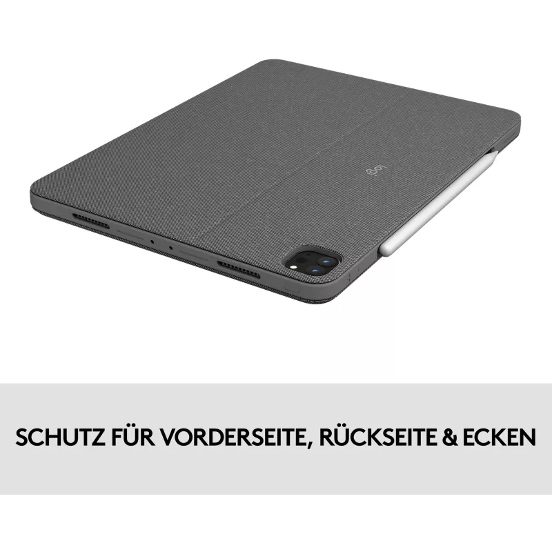 Etui z klawiaturą Combo Touch US iPad Pro 11 1,2,3 Gen szary