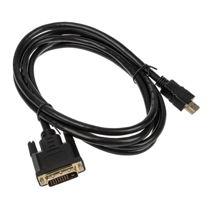 Kabel przejściowy wideo Akasa AK-CBHD06-20BK 2m DVI-D HDMI Czarny