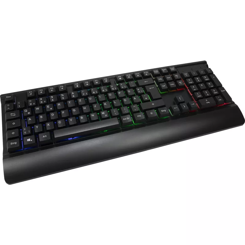 Przewodowy zestaw klawiatury i myszy gamingowej INTER-TECH KC-3000 RGB podświetlany, złącze USB