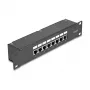 DeLOCK 10-calowy panel krosowy sprzęgacz 8 portów Kat.6 RJ45 czarny 1U
