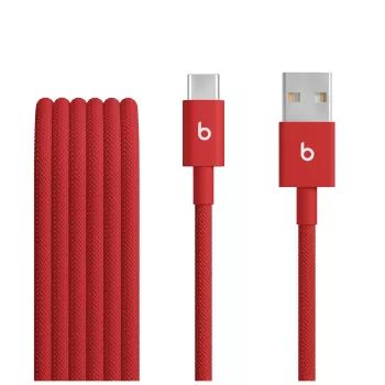 Apple Beats USB-A do USB-C Pleciony Kabel (1,5 m) - Rapid Red (MFEJ4ZM/A)