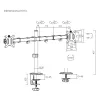 Uchwyt biurkowy Maclean na 2 monitory, VESA 75x75 i 100x100, 17-32, 2x 9kg, MC-754N