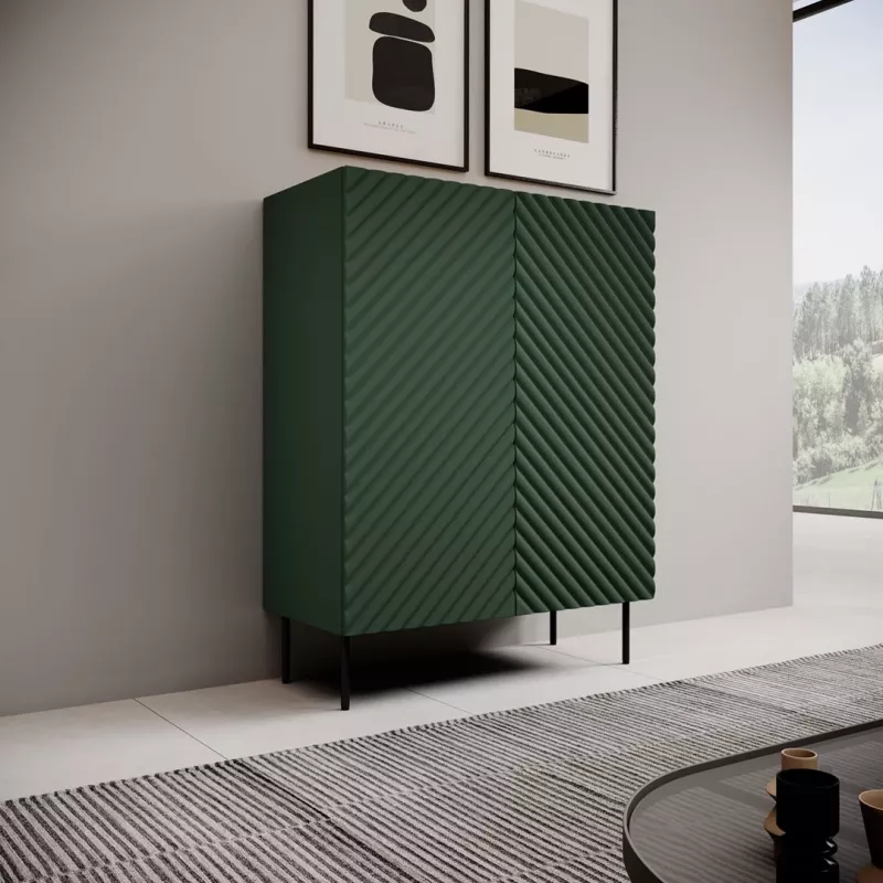 Regał cama meble ONDA ONDA 98×45×127 cm zielony, stojąca przyścienna szafka