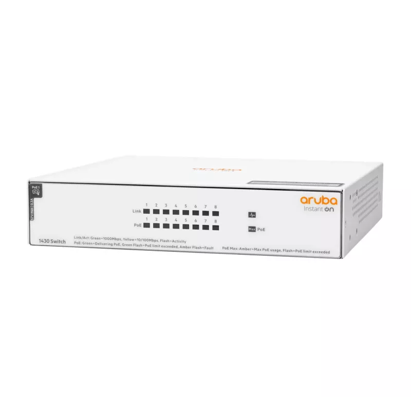 Przełącznik HPE Aruba Networking Instant On 8 portów Gigabit CL4 PoE 6