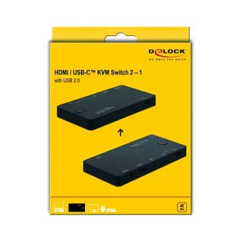 Przełącznik KVM DeLOCK 11477 Czarny