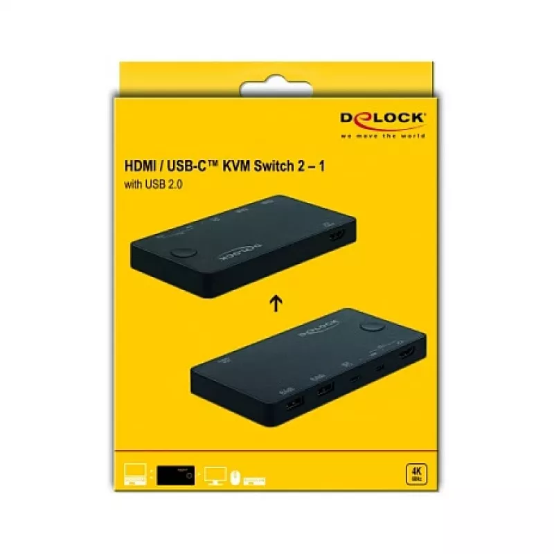 Przełącznik KVM DeLOCK 11477 Czarny