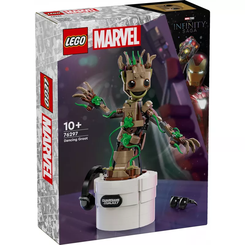 LEGO Marvel Tańczący Groot Składana Animowana Figurka Akcji Postać z Strażników Galaktyki Interaktywny Zestaw Zabawkowy dla Dzieci Superbohater