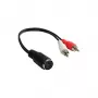 Alcasa AD-2CS5B Kabel audio 0,2 m 2 x RCA DIN (5-pin) Czarny - Czerwony - Biały (AD-2CS5B)