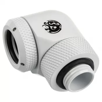Adapter obrotowy 90° G1/4 męski do rurek twardych 14 mm — BitsPower BP-DWE90RML14, biały
