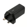 iBOX C-65 Czarny, uniwersalna ładowarka GaN 65W, wtyczka UK