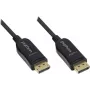 Optisches Hybrid DisplayPort 1.2 Connection Cable, 4K2K / UHD 60Hz, pozłacane wtyki i miedziane styki, czarny, 100m, seria PYTHON® (GC-M0180)
