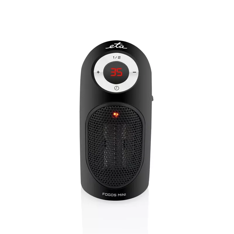 ETA | Grzejnik | ETA162390000 Fogos mini | Termowentylator | 400 W | Do pomieszczeń do 8 m² | Czarny | Nie dotyczy