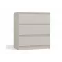 Komoda MALWA M3 od top e shop — 3 szuflady, 700×750×400 mm, płyta wiórowa, wykończenie matowy kaszmir