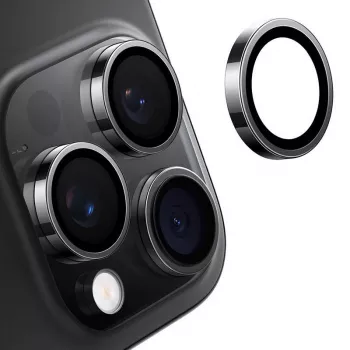 Szkło ochronne na aparat Torras do iPhone 16 Pro Max — Lensguard, czarny