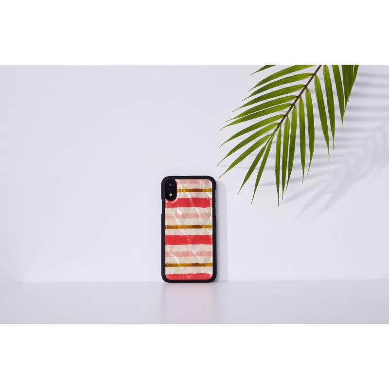 Etui na smartfona iKins do iPhone XR — krótki wzór ciastka, czarne