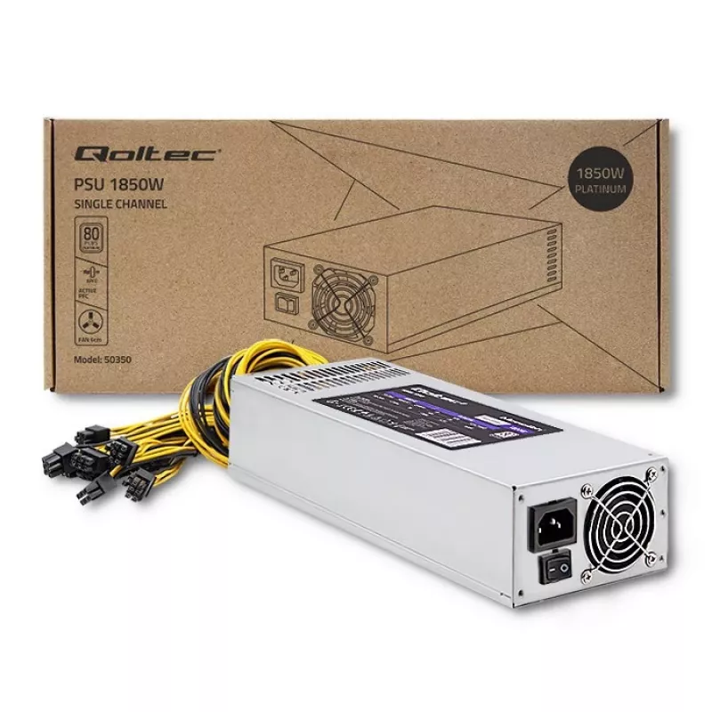 Zasilacz Qoltec 50350 1850W PCI-E | 80 Plus Platinum | Gaming Miner