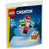 Zabawka konstrukcyjna LEGO Świąteczny komin Świętego Mikołaja polybag 30692 – mini zestaw do budowania