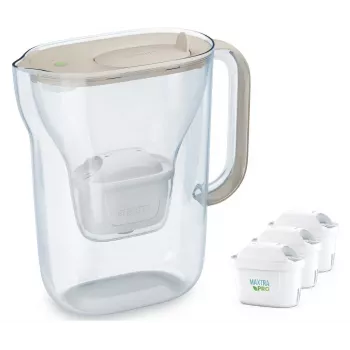 Dzbanek filtrujący wodę BRITA Style Essential 2,4 L z 3 wkładami wymiennymi (piaskowy)