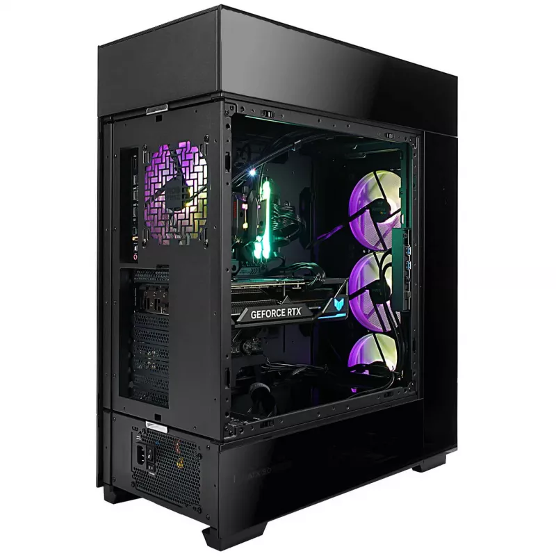 InWin Modfree Deluxe Big-Tower Tempeczerwony Glass - czarny