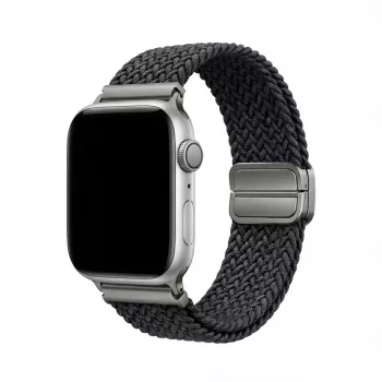 Pasek GUAN Premium do Apple Watch 38/40/41/42 mm — czarno-szary pasek zastępczy