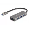 DeLOCK 63171 USB Hub 3.2 Gen 1 Type-A 5000 Mbit/s Szary