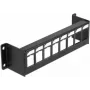 Patch panel DELOCK 86611, metal 19 cali 1U, szerokość 44 mm, wysokość 41,6 mm, głębokość 175 mm, czarny