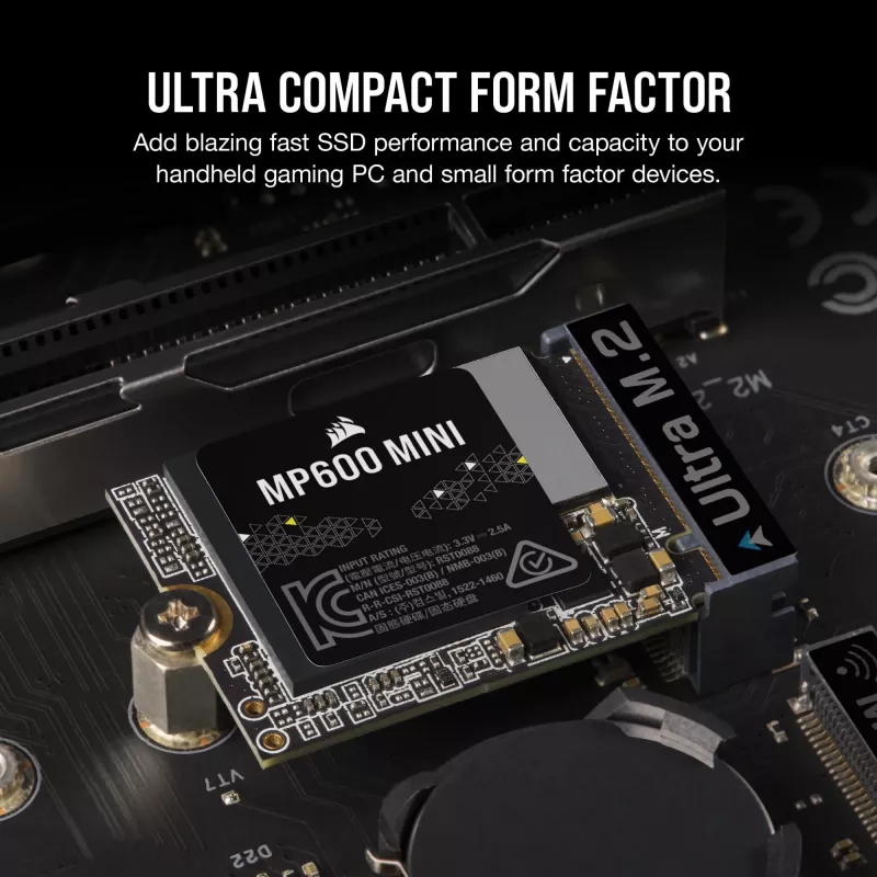 Corsair MP600 Mini - SSD - 2 TB - wewnętrzny - M.2 2230 - PCIe 4.0 x4 (NVMe)