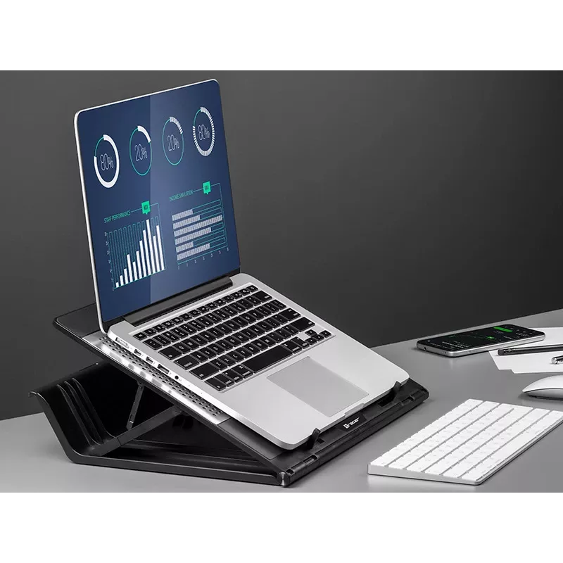 Podkładka chłodząca do laptopa Tracer Officer 43.2 cm 1100 obr./min Czarny Srebrny