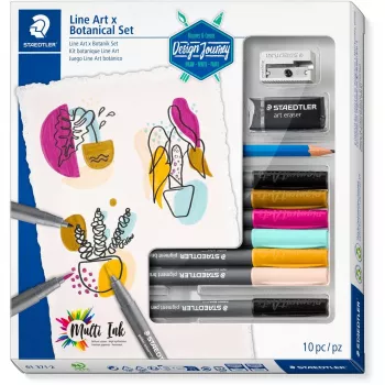 Zestaw artystyczny narzędzi do rysowania Staedtler LineArt i Botaniczny