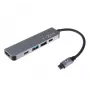 USB-C hub FIXED FIXHU-MN-GR 5-port mini for laptops and tablets