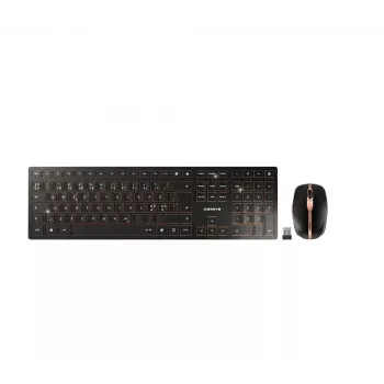 CHERRY DW 9100 SLIM klawiatura Mysz w zestawie Uniwersalna RF Bezprzewodowa + Bluetooth Nordycka Czarna