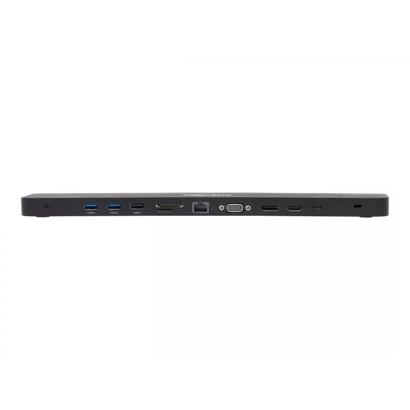 Stacja dokująca USB-C, potrójny wyświetlacz – 4K HDMI i DP, VGA, USB 3.2 Gen 1, koncentrator USB-A/C, GbE, ładowanie PD 100 W