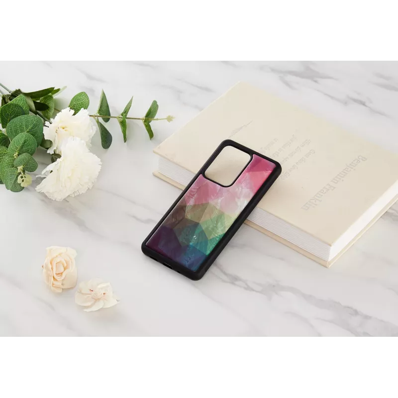 Etui ochronne iKins do Samsung Galaxy S20 Ultra — w kolorze czarnym z motywem kwiatu wodnego