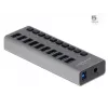 DeLOCK Zewnętrzny Hub USB 5 Gbps z 10 portami + przełącznik