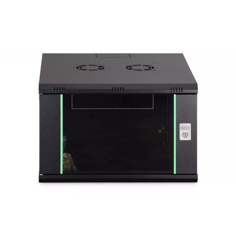 Szafka rack 19 cali naścienna DIGITUS Dynamic-N DN-37103 — 7U, 600x600 mm, IP20, niezmontowana, czarna