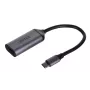 UNITEK V1420A Przejściówka wideo 0,15 m USB Type-C HDMI Szary