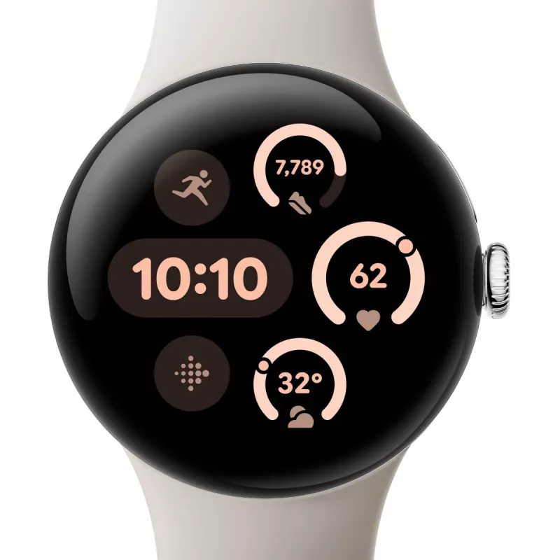 Google Pixel Watch 3 AMOLED 41 mm Digital Touchscreen Srebrny Wi-Fi GPS (satelitarny)