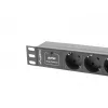Lanberg PDU-03F-0200-BK Stromverteilereinheit (PDU) 1U Czarny 3 AC-Outputs (PDU-03E-0200-IEC-BK)