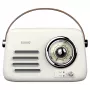 Radio przenośne SAVIO RS-02 — analogowy tuner FM, Bluetooth 5.3, zasilanie USB, 3 W, biały