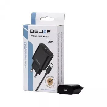 Ładowarka Beline Beli02168 25 W USB-C z kablem USB-C, czarna