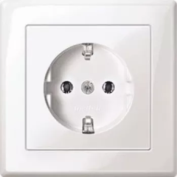 Gniazdko sieciowe CEE 7/3 Merten MEG2301-1425 białe