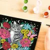Zestaw do malowania po numerkach Ravensburger CreArt Pixie Cold Cat (model 25855) – zestaw do malowania na płótnie