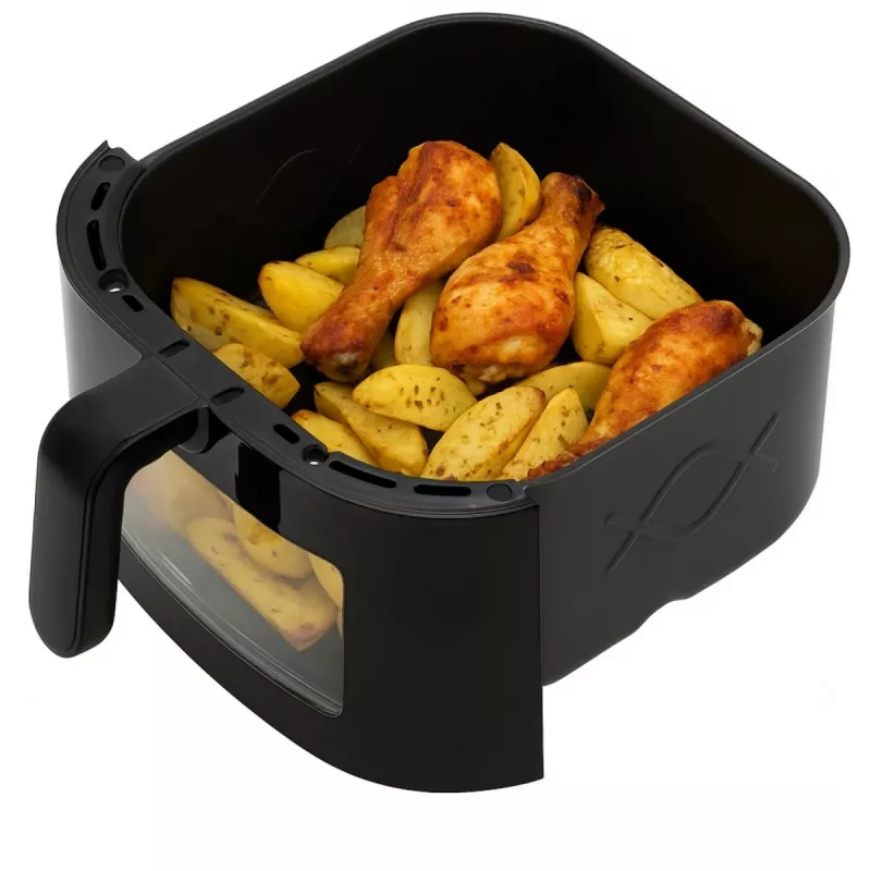 Adler AD 6318 frytkownica beztłuszczowa, 8 l, 2500 W, wyświetlacz LCD, 9 programów, czarna