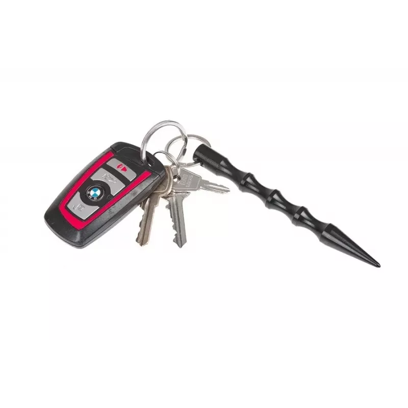 Pióro taktyczne GUARD YC-008-BL — kompaktowe pióro z duraluminium z tłuczkiem do szyb, 150 mm, 50 g, czarny