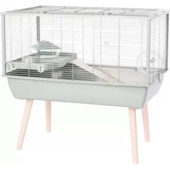 Klatka ZOLUX Neolife 80 zielona dla chomika — metal/plastik, 780×480×750 mm, odstęp między prętami 9 mm