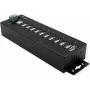USB hub Exsys EX-1170HMVS 10-portowy metalowy na szynę DIN z ochroną ESD 15 kV