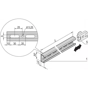 Schroff C-RAIL F.800W Cabinet 650L 4X (22114457)