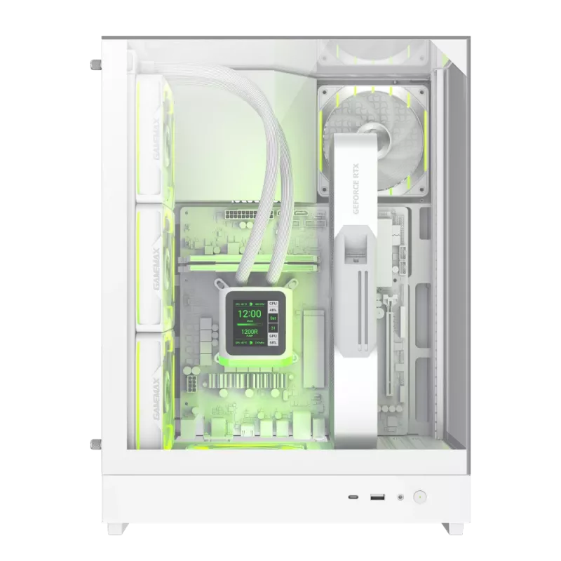 Obudowa Gamemax T20 WH | Biała | M-ATX | Bez zasilacza