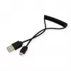 ROLINE USB 2.0 kabel spiralny - A - Micro B - ST/ST 1,0 m - ekranowany - USB 2.0 Type Micro B - 1 mm - spiralny (11.02.8317)